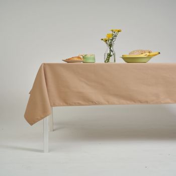 ผ้าปูโต๊ะ ผ้าคลุมโต๊ะ สี Cookie Cream ขนาด 145 x 240 cm